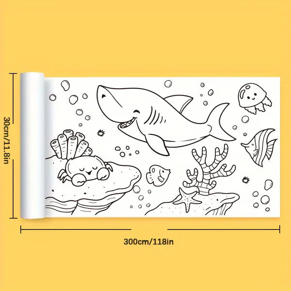 Reusable Doodle Art Roll - (Jungle Theme 2 meters)