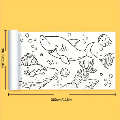 Reusable Doodle Art Roll - (Jungle Theme 2 meters)