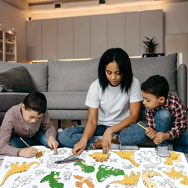 Reusable Doodle Art Roll - (Jungle Theme 2 meters)