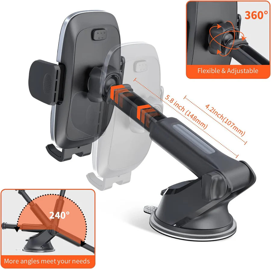 Car Cradle Mobile Phone Holder Mount Stand 360 Rotation
