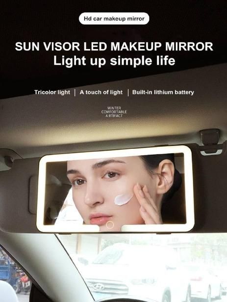 QuirkMart Rechargeable Car Makeup Mirror with LED Lights