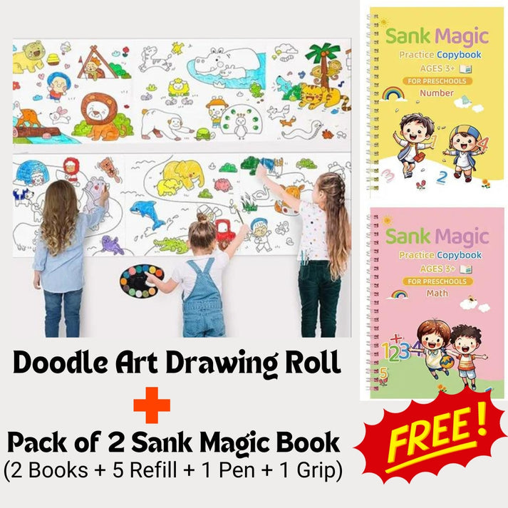 Reusable Doodle Art Roll - (Jungle Theme 2 meters)