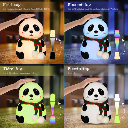 Cute Panda Silicon Night Light