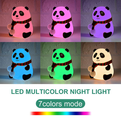 Cute Panda Silicon Night Light