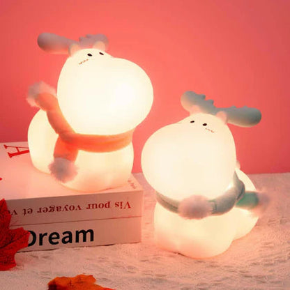 Cute Kawaii Portable Christmas Reindeer LED Night Lamp